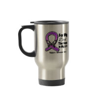 For My Hero My Dad - Purple Ribbon Awareness Coffee Mug