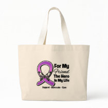 For My Hero My Friend - Purple Ribbon Awareness Bag