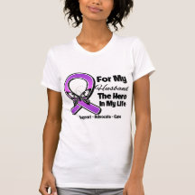 For My Hero My Husband - Purple Ribbon Awareness Shirts