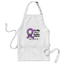 For My Hero My Mom- Purple Ribbon Awareness Apron