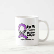 For My Hero My Sister - Purple Ribbon Awareness Mugs