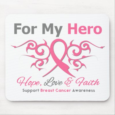 For My Hero Tribal Ribbon Breast Cancer Mouse Pad by giftsforawareness