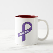 For My Mom (Purple Ribbon) Coffee Mugs