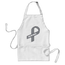 For My Niece (Grey / Silver Awareness Ribbon) Aprons