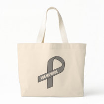 For My Niece (Grey / Silver Awareness Ribbon) Bag