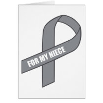 For My Niece (Grey / Silver Awareness Ribbon)