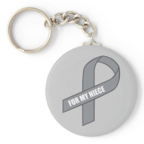 For My Niece (Grey / Silver Awareness Ribbon)