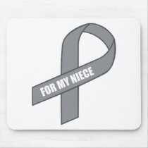 For My Niece (Grey / Silver Awareness Ribbon)