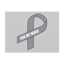 For My Niece (Grey / Silver Awareness Ribbon)