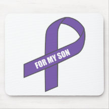 For My Son (Purple Ribbon) Mousepad