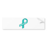 For My Step-Mom (Teal Ribbon) Bumper Stickers