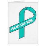 For My Step-Mom (Teal Ribbon) Card