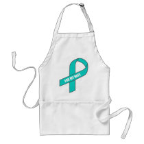 For My Wife (Teal Ribbon) Aprons