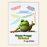 For sister, Lots of Froggy Jokes Birthday Card cards
