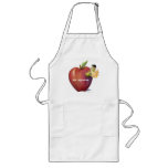 For Teacher Worm in Apple Customizable Name Aprons