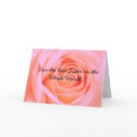 For the Best Sister on Mohter's Day, Pink Rose 3 Card