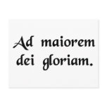 For the greater glory of God Postcards