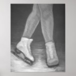 For the Love of Ice Black and White Canvas Print