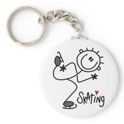 For the Love of Skating Tshirts and Gifts Keychain by stick_figures
