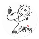 For the Love of Skating Tshirts and Gifts Round Sticker