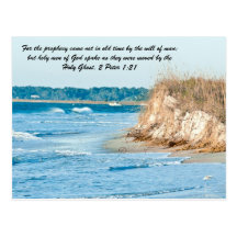 For the prophecy came not in old time by the will postcard