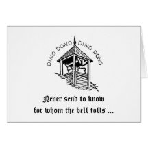 For Whom The Bell Tolls Valentine Greeting Card