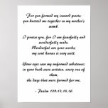 For you formed my inward parts Psalms 139 posters