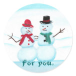 For you, Snow People, Christmas gift stickers