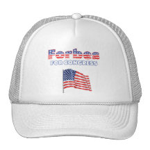 Forbes for Congress Patriotic American Flag Mesh Hat