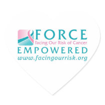 FORCE Facing Our Risk of Cancer Empowered Heart Stickers