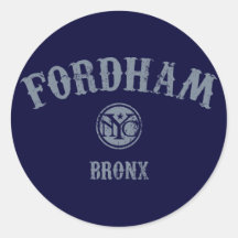 Fordham Round Sticker