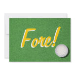 Fore - 60th Golf Birthday Party Custom Announcement
