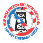 Foreign Oil Round Stickers