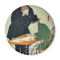 Foreigners in Yokohama by Utagawa,Sadahide Magnet