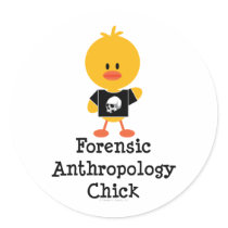 Forensic Anthropology Chick Stickers