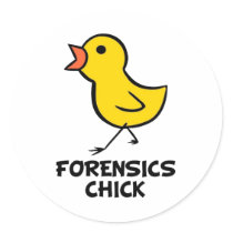 Forensics Chick Sticker