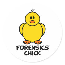 Forensics Chick Stickers