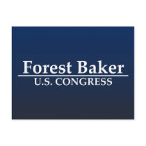 Forest Baker for U.S. Congress Post Card