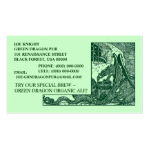 FOREST DRAGON IN DUNGEON CONTACT/BUSINESS CARDS!