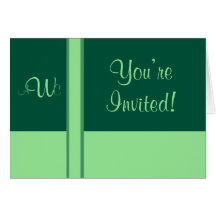 Forest Elegant Monogram Shower Invitation Greeting Card