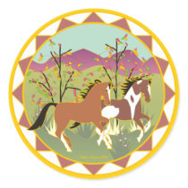 Forest Frolic Paint Horse Sticker