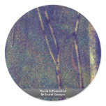 Forest In Pontaubert By Seurat Georges Round Sticker