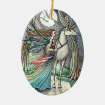 Forest of Dreams Fairy and Unicorn Ornament