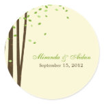Forest Trees Favour Sticker or Envelope Seal- Gree