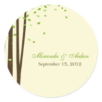 Forest Trees Favour Sticker or Envelope Seal- Gree
