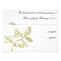 Forest Wedding RSVP Custom Announcements