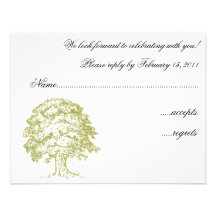 Forest Wedding RSVP Personalized Invitation