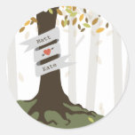 Forest Woodland Fall Autumn Wedding Sticker