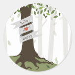 Forest Woodland Wedding Sticker