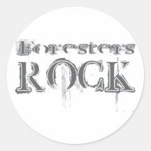 Foresters Rock Round Sticker